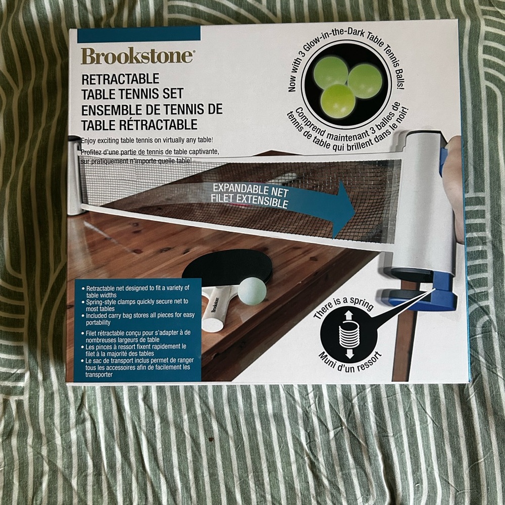 Brookstone Glow-in-the-Dark Table Tennis Set